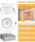 LED 6 Inch Recessed Gimbal Downlight Kit With Junction Box, specifications for 16W, 1100 Lumens, warm white 3000K, dimmable