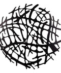 Motif Round Iron Wall Decor With Textured Black Finish 30 Inches Wide By 30 Inches High Lightweight Yet Sturdy Metal Art