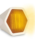 1000W Desktop Space Heater Portable Electric Heater with Overheat Protection and Safety Shut Off, hexagonal design, white