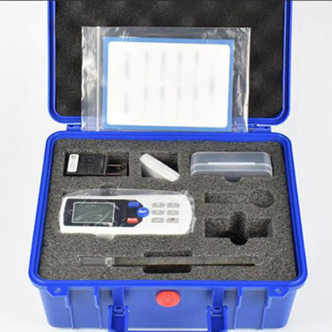Handheld Surface Roughness Tester With Diamond Probe, Digital Profilometer For Metal Surfaces, 0.001μm Precision, 160μm Range, Rechargeable With LCD Display, Quick Readouts For Pro Level Machining And Quality Control, open case