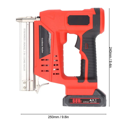 Cordless Brad Nailer And Staple Gun Combo Battery Powered Electric Nail Tool With Dual Fire Modes For Quick Woodworking Diy Projects Kickbutt Firing Speed Road Warrior Build Quality