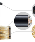 Farmhouse Drum Chandeliers Pendant Light Fixture With Gold Mesh Shade And Black Frame, details of 20 inch diameter and structure.