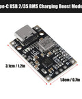 Slick Type C Usb 10 Pack 2S Bms Lithium Battery Charging Module Quickcharge Boost Power Supply 84V To 126V With LED indicators