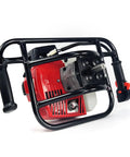 V-Type 63cc Gas Post Hole Digger One Man Auger With 12 Inch Bit Set frame and engine close-up