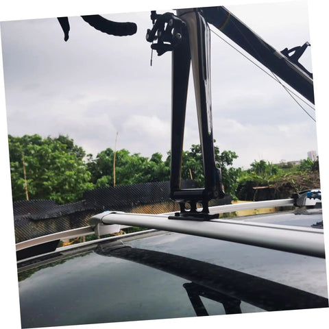 Quick Release Bike Roof Mount For Roof Racks Heavy Duty Iron Construction Stable Fork Carrier That Is Easy To Store And Carry installed