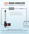 Beefy Heavy Duty 12V 8 Inch Linear Actuator Delivers 1320lbs lift with easy wiring connection diagram for beginners