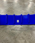 Built Tough 10 Pack Blue V Shaped Corner Protectors Heavy Duty Wide Wing Edge Guards 8X8X24 Inch HDPE truck edge guard top view.