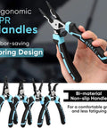 4-Piece Heavy Duty Snap Ring Pliers Set For 7 Inch Internal And External Circlip Pliers With 5/64 Inch Tip, ergonomic TPR handles.