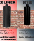 KELINER 4-inch diamond concrete core drill bit (black, laser-welded) shown with an Other bit for depth comparison.
