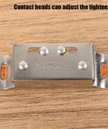 Double Roller Catch Stainless Steel Door Latch Touch Type Anti Riot Lock close-up showing contact beads for tightness adjustment