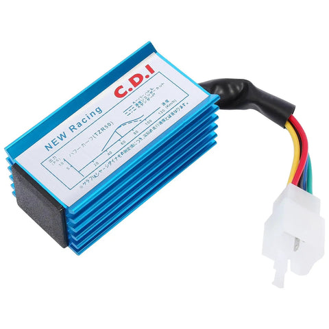 Racing 5 Pin AC CDI Box For GY6 Engines 50cc To 150cc Fits Scooters ATVs Go Karts Mopeds Quad Dirt Bikes Pit Bikes Chopper XR50 CRF50 139QMB 152QMI 157QMJ Performance Ignition Module