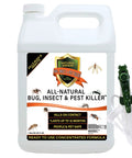 All In One Indoor And Outdoor Pest Buster For Fleas Ticks Ants Spiders Bed Bugs Dust Mites And More 128 Oz Gallon Peppermint Clove And Vinegar Formula Safe For People Pets And The Environment container with green spray nozzle