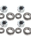 Trailer Wheel Hub Bearings Kit For 5200 To 6000 Lb Axles, Four Piece Replacement Kit With Grease Seals And Cotter Pins, components displayed