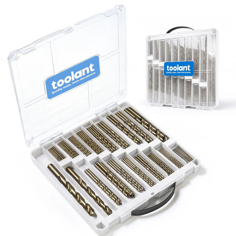 108 Piece Cobalt Drill Bit Set for Hardened Metals and More, Built Tough for Stainless Steel, Titanium, Wood, and Plastics, Includes Quick Access Plastic Index Case