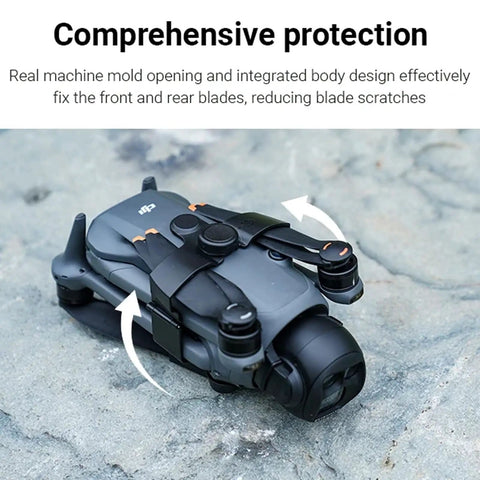 Mavic 4 Pro Propeller Holder With Magnetic Attraction Stabilizer on drone, securing blades for transport.