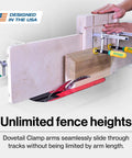 MatchFit Dovetail Clamps For Woodworking Track System Flexible Three Eighths Inch Groove Fits One Half Inch Diameter