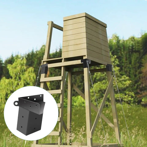 Built To Last Tough As Nails 4x4 Deer Stand Brackets Four Pack For Outdoor Hunting Platforms Elevate Your Blind With Steel Elevator Brackets Built To Endure And Sturdy For Deer Shacks Tree Houses And Observation Decks