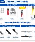 Heavy Duty Two Pack Cable Cutter Built Damn Tough To Slice Through Five Thirty Second Wire Rope and Steel Cables, cable cutter series display.