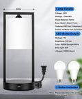 Modern White Table Lamps Set Of 2 With Touch Control, 3 Way Dimming, USB Charging Port, Wireless Charging Pad, E26 LED Bulbs