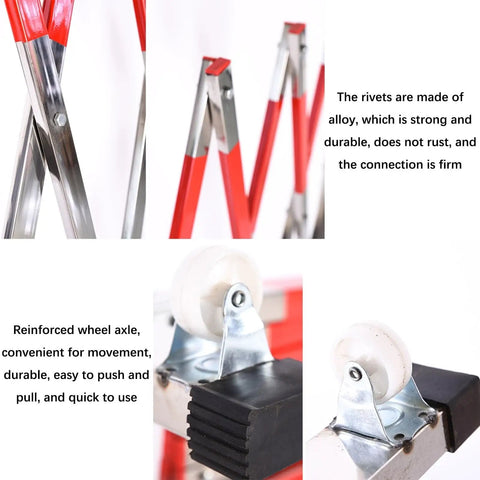 No Fuss Retractable Safety Barricade, Heavy Hitter Folding Guardrail For Driveways And Jobsites, Rock Solid Traffic Fence With Bright Visibility To Lock Down Hazard Areas Swiftly