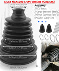 Heavy Duty Silicone CV Axle Boot Repair Kit Fits 19 24 Mm Shafts With Four Stainless Steel Clamps Six Nylon Ties Street Ready Daily Driver Auto Boost Universal, showing CV boots and clamps.