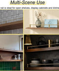 Heavy Duty Solid Brass Floating Shelf Brackets Rock Slick Wall Mount Rail Kit With Adjustable Support System creating elegant storage in various settings.