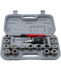 Open case showing 17-Piece NMTB30 ER40 Collet Set for CNC Milling and Turning, precision tool holder kit with various collets.