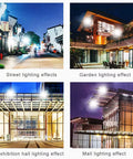 JUDYSSY Patio Lightingdiy Solar Street Light W/Remote Control, Led Solar Flood Lights Outdoor street and garden lighting effects