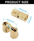 12-Pack 10mm Hidden Brass Barrel Hinges With 180 Degree Opening No Sweat Install For DIY Projects Easy Install Product Size