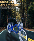 Adult Electric Bike With 750W Motor And 960Wh Battery Rolling Smooth Up To 30Mph Featuring 26 Inch Fat Tires For All Terrain Commuting Off Road Trails And Slick Blue Frame in a forest setting.