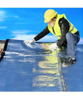 Hella Tough Self Adhesive Roofing Felt Roll With Butyl Asphalt Waterproof Tape and Heavy Duty Aluminum Foil Backing installed on a roof.
