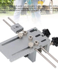 Pro DIY Dowel Jig Kit For Woodworking 3 In 1 Panel Handheld Tool made of durable aluminum alloy with adjustable side hole diameters