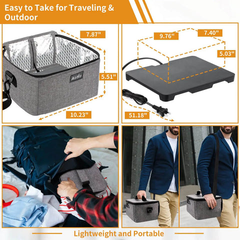 Portable Oven For Office And Travel With Auto Temperature Control No Monitoring Needed Heats And Reheats Meals Evenly