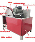 Heavy Duty Automatic Wood Cutting Saw With Pro Grade Alloy Blade Compact Shop Log Cutter For Slick Lumber Splitting And Precise Board Segments 220V 3000W Motor showing alloy saw blade, electric control box, and thickened fuselage.