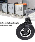 8 Inch Universal Caster Wheels With Non Slip Design Heavy Duty 250KPa Load Capacity Rubber Cart Wheels for recycling bins