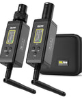 Wireless XLR Transmitter Receiver With Built-In 48V Phantom Power, Ultra Long 470FT Range For Studio Condenser Mics setup with charging case.
