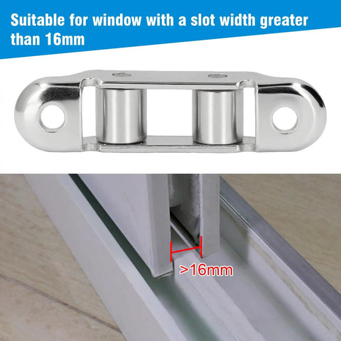 Heavy Duty Sliding Door Roller Replacement Kit Built With Rust Proof Stainless Steel Patio Door Wheels for slots >16mm