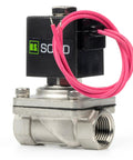 Beefy Stainless Steel Half Inch Solenoid Valve 12V DC Normally Closed Electric Valve With Viton Seal And Lead Wire