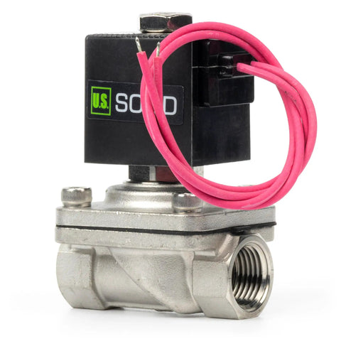 Beefy Stainless Steel Half Inch Solenoid Valve 12V DC Normally Closed Electric Valve With Viton Seal And Lead Wire