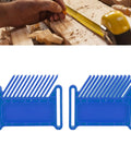Adjustable Woodworking Featherboard Safety Holder for Table Saw Router Table and Bandmill Stackable Fence Guide, blue clamp plates.