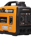 3500 Watt Gas Powered Inverter Generator With 3000 Watt Run Ultra Portable 47lb Backup Power with control panel view.