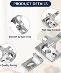 Close-up of 10 Pack Beefy Brass Heavy Duty Cabinet Door Latches with smooth, burr-free design and high quality spring.