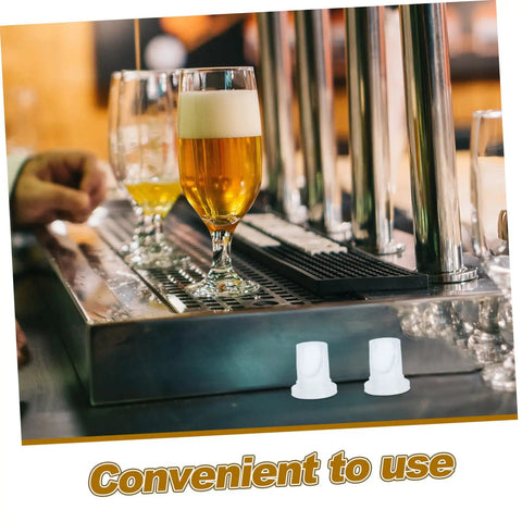 Duck Bill Valve Keg Coupler Replacement 2 Pack For Beer Keg Systems Plastic Material Restores Valve Function And Keeps Beer Fresh And Pure For Bar Pros And Home Draft Setups Reduces Foam And Delivers Smooth Pours, two white plastic valves
