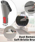 Dust removal soft bristle brush from Replacement Attachment Kit For V15 V15s V12 V11 V10 V9 V8 V7 Gen5 Cordless Vacuum Cleaners.