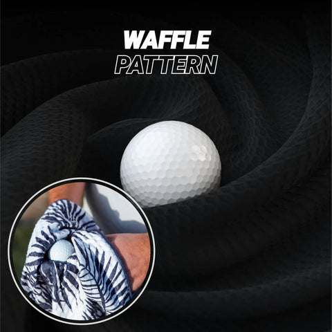 Premium Magnetic Golf Towel With Brush Groove Cleaner And Clip Microfiber Waffle Towel For Your Golf Bag On The Course