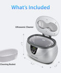 Top Notch Ultrasonic Cleaner, 20 Oz Stainless Steel Tank, Digital Timer And Five Deep Cleaning Modes for small items and accessories.