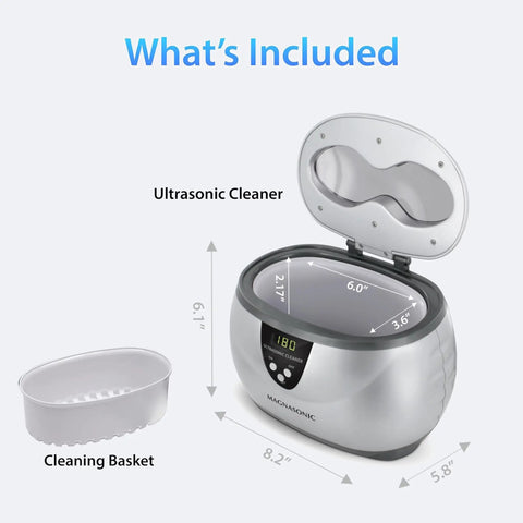 Top Notch Ultrasonic Cleaner, 20 Oz Stainless Steel Tank, Digital Timer And Five Deep Cleaning Modes for small items and accessories.