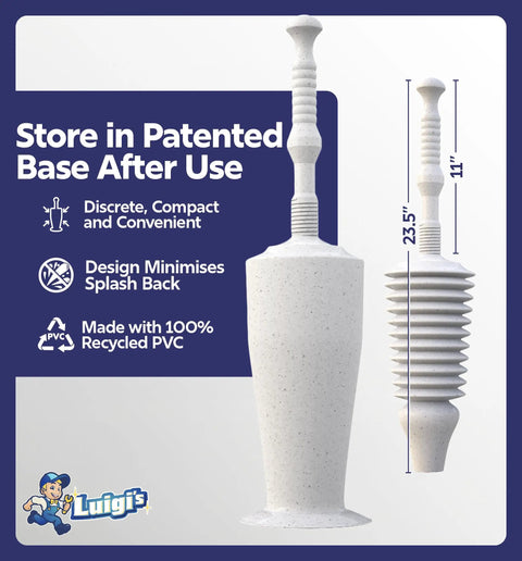 Heavy Duty Toilet Plunger With Long Sturdy Handle And Secure Grip For Deep Clogs Unclogger With Bellows Design For Quick Unblocker