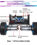 Hands On DIY Self Balancing Robot Car Kit For STEM Practice With ESP32 Board Ultrasonic Obstacle Avoidance And Soldering Practice WiFi And IR Dual Control Educational Electronics Kit For Teens And Kids 15 Plus, front view, 7.67x2.56x4.33in
