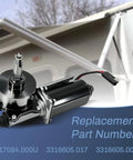 RV Awning Motor Drive Repair Kit For 9200 Series Awnings Replacement Parts 3317084.000U display with motor unit close-up